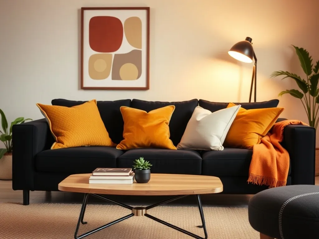 Czarne meble w salonie: jakie dodatki wybrać, by ocieplić wnętrze?